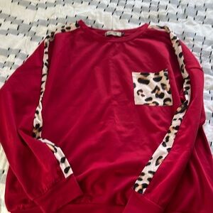 Comfy dressy sweatshirt.